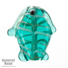 18mm Teal Lampwork Fish Bead (10 Pcs) #4566-General Bead