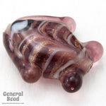 18mm Amethyst Lampwork Fish Bead (10 Pcs) #4568-General Bead