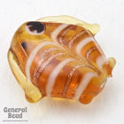 18mm Topaz Lampwork Fish Bead (10 Pcs) #4571-General Bead