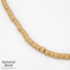 6mm Opaque Tan Tube Bead (72 Pcs) #4574-General Bead