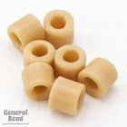 6mm Opaque Tan Tube Bead (72 Pcs) #4574-General Bead