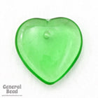 15mm Lime Heart Pendant (2 Pcs) #4576-General Bead