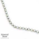 4mm Light Grey Iris Bead Strand #4587-General Bead