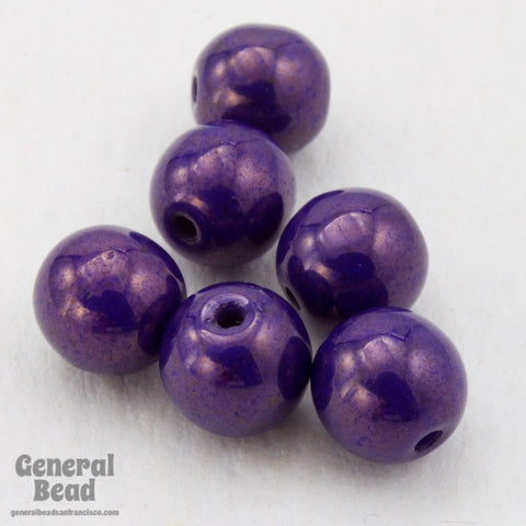 6mm Royal Purple Bead (50 Pcs) #4591-General Bead