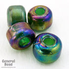 6mm x 9mm Transparent Green AB Glass Crow Bead (50 Pcs) #4593-General Bead