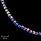 6mm x 9mm Transparent Blue AB Glass Crow Bead (50 Pcs) #4594-General Bead