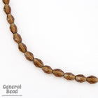 9mm Transparent Smoked Topaz Faceted Oval Bead-General Bead