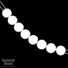 8mm White Flat Two Hole Disc (50 Pcs) #4600-General Bead
