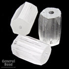 12mm White Satin Five Sided Beveled Satina Bead (12 Pcs) #4602-General Bead