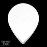 30mm x 40mm Opaque White Deco Teardrop Blank (2 Pcs) #4622-General Bead