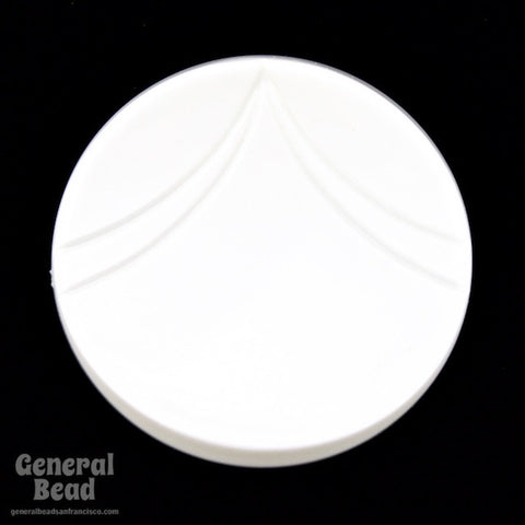38mm Opaque White Deco Round Blank (2 Pcs) #4623-General Bead