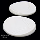38mm Opaque White Deco Round Blank (2 Pcs) #4623-General Bead