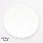 38mm Opaque White Deco Round Blank (2 Pcs) #4623-General Bead