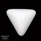 28mm White Triangle Cabochon (2 Pcs) #4624-General Bead