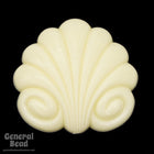 30mm Buttercream Scallop Shell Cabochon #4628-General Bead