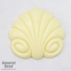 30mm Buttercream Scallop Shell Cabochon #4628-General Bead