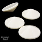22mm Off White Shallow Cone Cabochon-General Bead