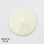 22mm Off White Shallow Cone Cabochon-General Bead