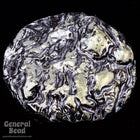 25mm Antique Silver Cabochon Round with Rough Texture-General Bead