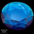 25mm Capri Blue Faceted Cabochon #4633-General Bead