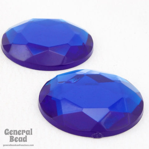 25mm Capri Blue Faceted Cabochon #4633-General Bead