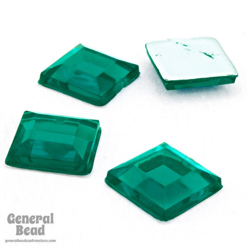 10mm Emerald Square Cabochon-General Bead