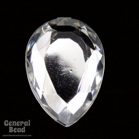 13mm x 18mm Faceted Crystal Teardrop Cabochon-General Bead