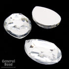 13mm x 18mm Faceted Crystal Teardrop Cabochon-General Bead