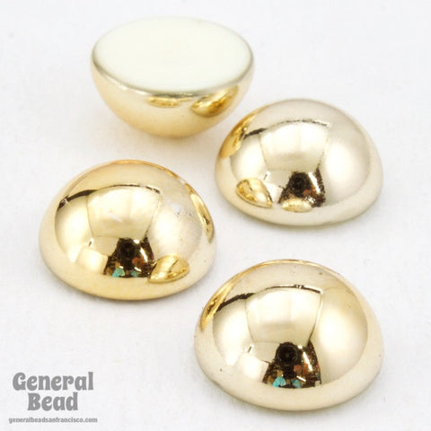 14mm Gold Round Cabochon-General Bead