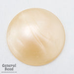 35mm Light Peach Pearl Round Cabochon #4643-General Bead