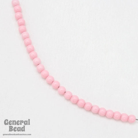 4mm Seamless Pink Vintage Lucite Bead (50 Pcs) #4646-General Bead