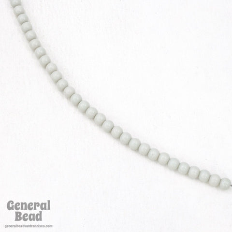 4mm Seamless Grey Vintage Lucite Bead (50 Pcs) #4651-General Bead