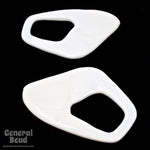 45mm White Modern Hoop (2 Pcs) #4660-General Bead