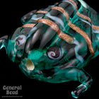 20mm Teal Lampwork Frog Bead (6 Pcs) #4666-General Bead