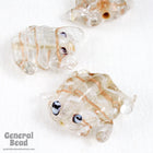 20mm Clear Lampwork Frog Bead (6 Pcs) #4671-General Bead