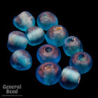 4mm Matte Transparent Aqua Round Bead (200 Pcs) #4684-General Bead