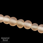 4mm Matte Light Peach Round Bead Strand (100 Pcs) #4686-General Bead