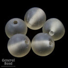 5mm Transparent Matte Grey Bead (50 Pcs) #4687-General Bead