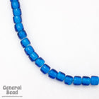 5mm x 8mm Capri Blue/White Heart Glass Bead (35 Pcs) #4688-General Bead