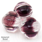 10mm Crystal/Amethyst Four Sided Bead (12 Pcs) #4689-General Bead