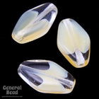 13mm Two Tone Beige/Crystal Diamond Bead-General Bead