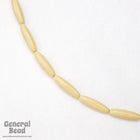 22mm Opaque Beige Long Oval Bead (25 Pcs) #4694-General Bead