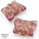 16mm Amethyst and Gold Butterfly-General Bead