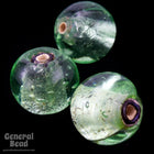 12mm Handmade Silver Lined Peridot Glass Bead (10 Pcs) #4701-General Bead