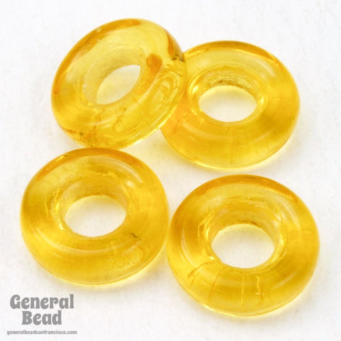 9mm Transparent Topaz Ring (25 Pcs) #4709-General Bead