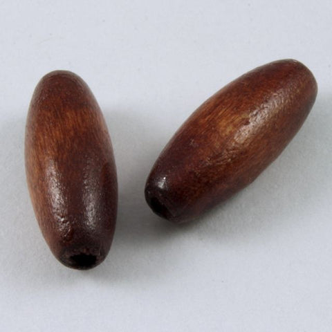 15mm Brown Oval Wood Bead-General Bead