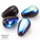 7mm x 10mm Jet AB Teardrop-General Bead