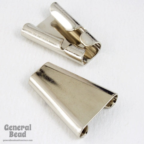 16mm Silver Tone Bolo Slide (2 Pcs) #4737A-General Bead