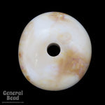 30mm Off White Marbled Vintage Lucite Rondelle-General Bead
