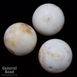 18mm Off White Marbled Bead-General Bead